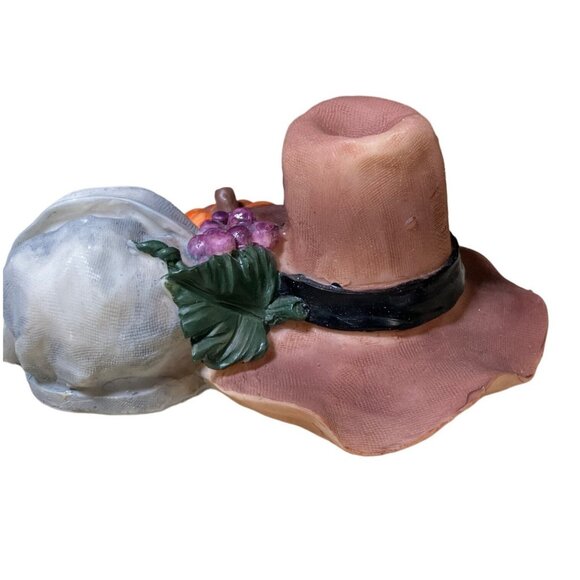 Thanksgiving Tabletop  Decor Pilgrim Hat Corn Vegetable - Picture 2 of 10